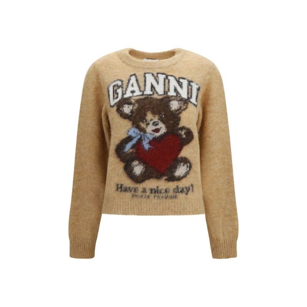 Ganni Beige Polyamide Women's Sweatshirt